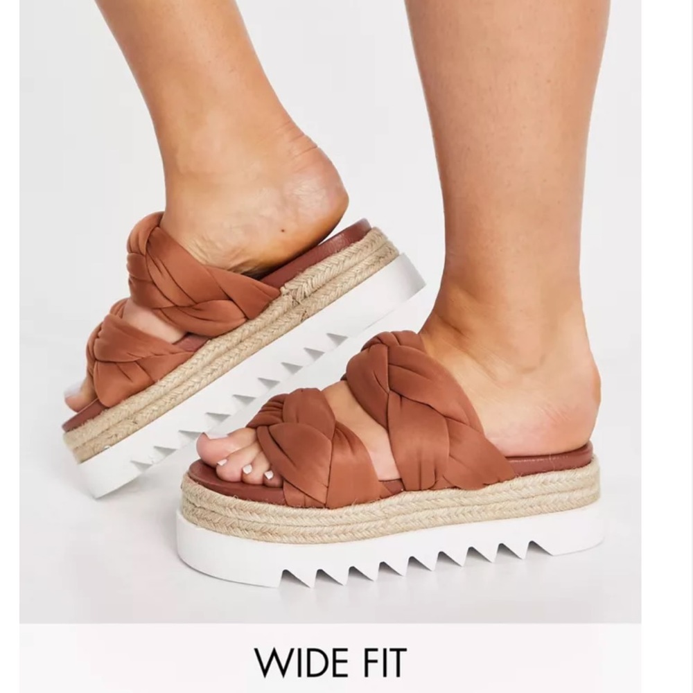 Braided flatform mules